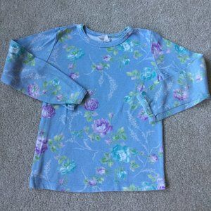 Baby Lulu Oleander floral top, size 4-5, softest cotton, made in the USA